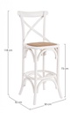 Sgabello rustico Bar Cross bianco