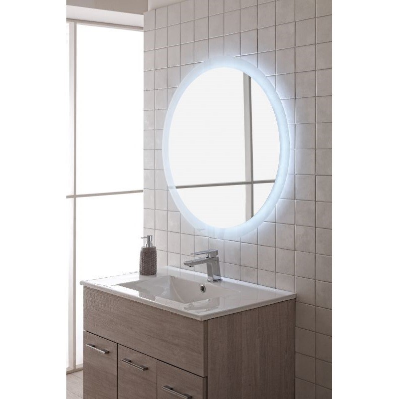 Specchio retroilluminato a LED Linea SOLE diam. 80 cm