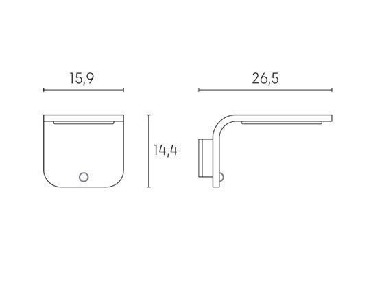 Applique Solare 3W Led 4000K  linea street  nero
