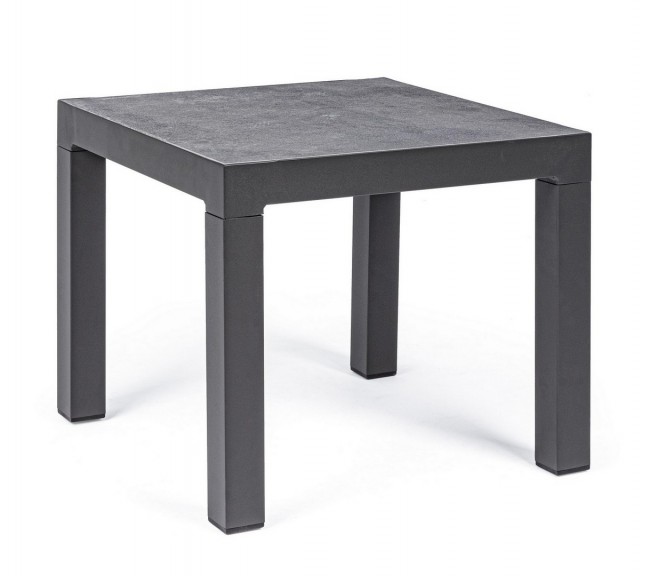 Tavolino antracite in alluminio stile industrial cm 50x50