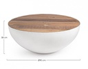 Tavolino bianco in legno riciclato stile design cm Ø90 - 38
