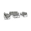 Tavolino per esterno in alluminio Antracite MERRIGAN 105x62x h38 cm