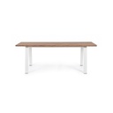 Tavolo Oslo da giardino Bianco-Naturale 100x200 cm