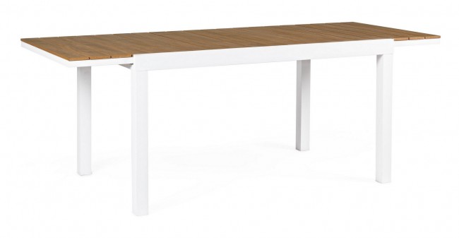 Tavolo allungabile 140-200x90 bianco in alluminio