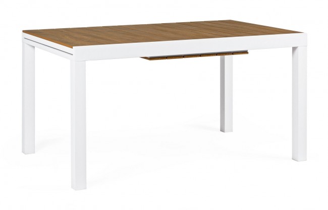 Tavolo allungabile 140-200x90 bianco in alluminio