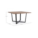 Tavolo Helsinki antracite-naturale 130x130 cm