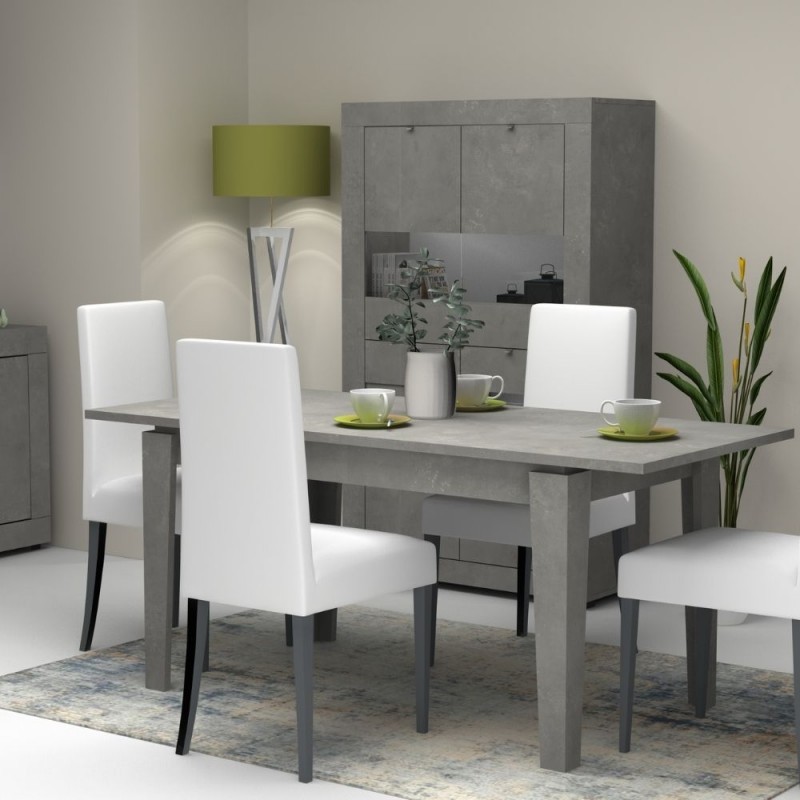 Tavolo allungabile Cemento MEGARON 120-160X80 cm