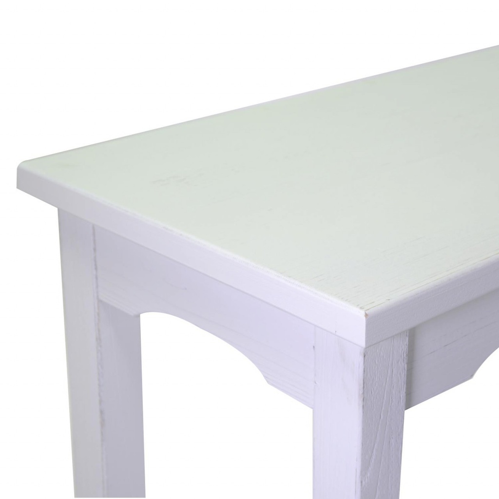 Tavolo esposizione Nantes in legno bianco quadrato