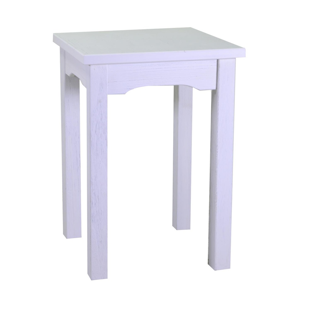 Tavolo esposizione Nantes in legno bianco quadrato