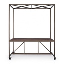 Tavolo industriale espositore con tetto 180x220h cm