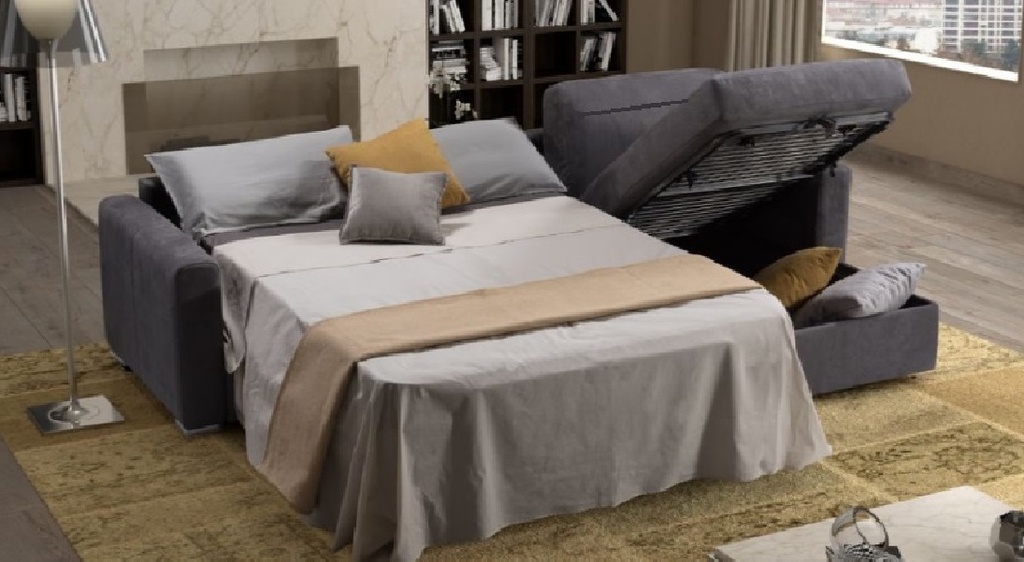 Divano Sirio Letto H.17 Con Chaise Longue