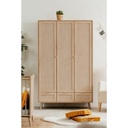 (3c) Armadio Bali 60B 3 ante e 3 cassetti effetto vimini
