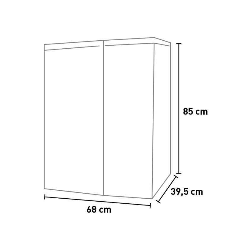 Mobile Pattumiera Raccolta Differenziata con Doppia Apertura - 80/110 lt - 68x39,5x85 cm