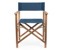 Sedia Regista Noemi Blu - Legno di Acacia - Tessuto Poliestere - 52x59x83 cm