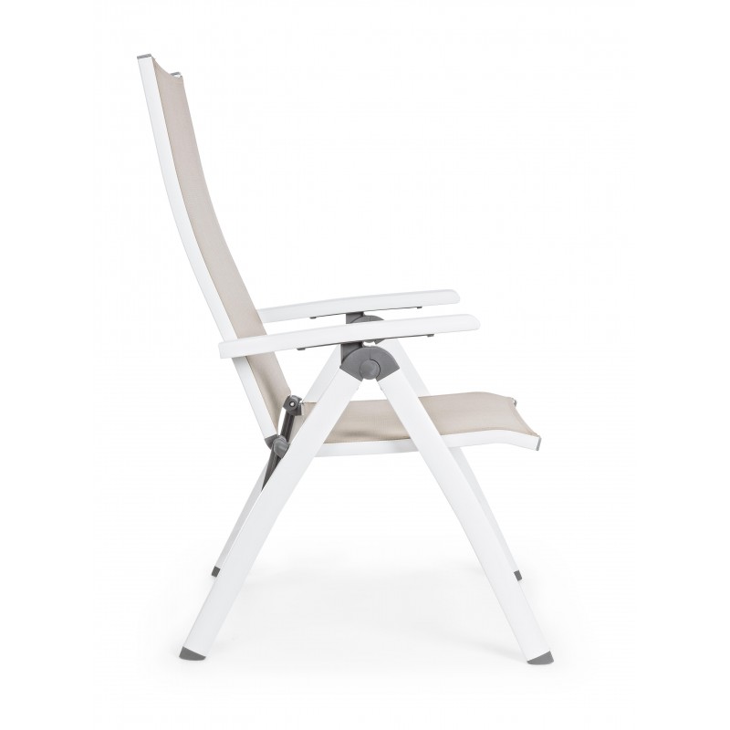 Poltrona reclinabile Cruise bianco - Dimensioni: 59x71x113 cm