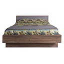 Letto Matrimoniale Audace Noce/Grigio - Dimensioni: 193,50x98,10x218 cm