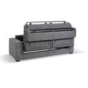 Divano letto Crien 3 posti con poggiatesta reclinabili colore elephant H83xL205xP97