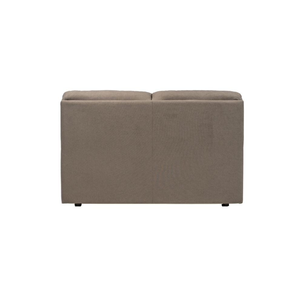 Divano Alenda 2 posti fisso con piedini quadrati colore tortora H98xL160xP92