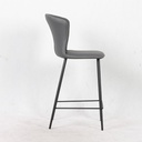 2X Sgabello Core colore antracite con gambe in metallo nero H97xL48xP52.5