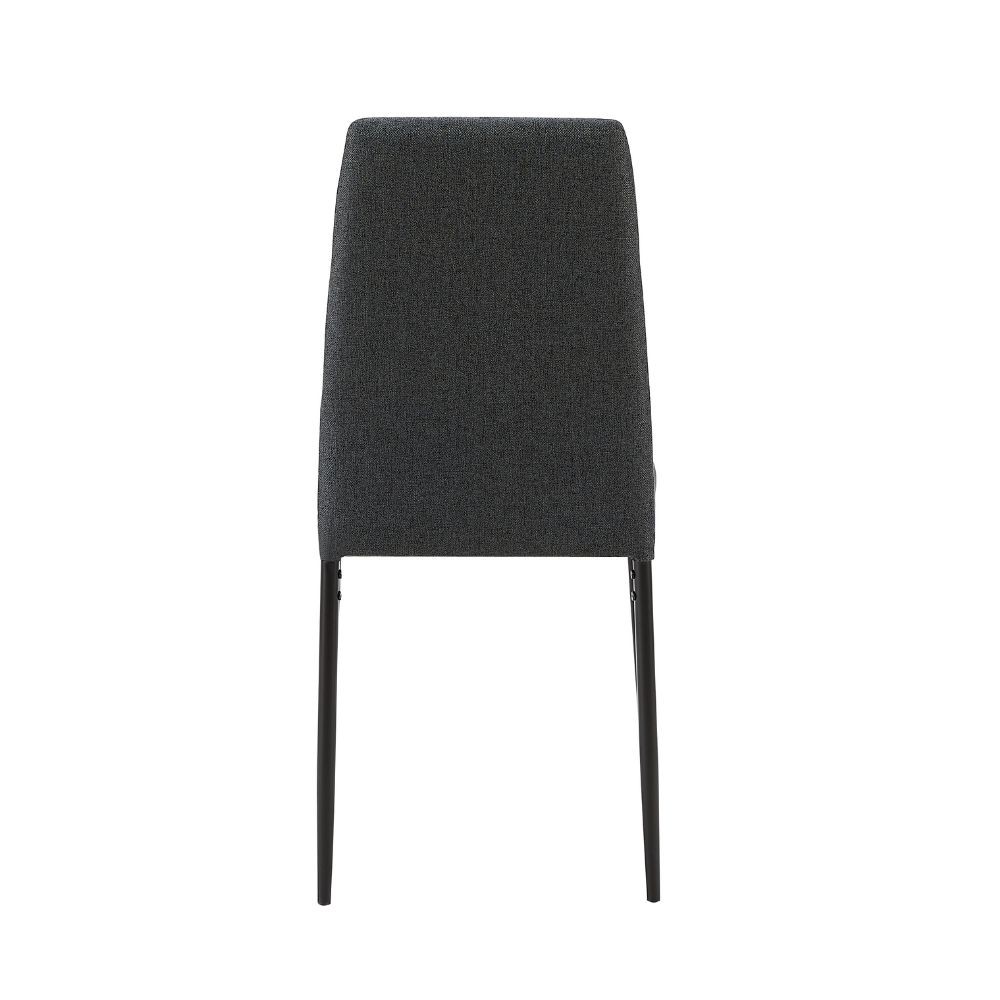 4X Sedia da pranzo Adara in tessuto grigio scuro H89xL63.5xP44