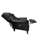 Poltrona Wing recliner 6 punti massaggianti in ecopelle colore nero H106xL91xP86