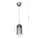 Lampada da soffitto Optical ASZ1027 con paralume in plastica fumè H67xL10.5