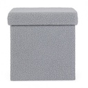 4x Pouf grigio in bouclé 38a x 38b x 38h