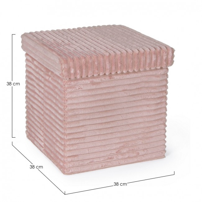 4x Pouf sedona velluto blush 38x38x38h