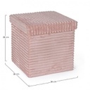 4x Pouf sedona velluto blush 38x38x38h
