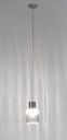 Lampadario 1 luce trasparente argento D.15x120h