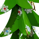 Arco metallo alberi con cancello verde cm285x80h300