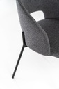 2x Sedia in tessuro grigio e gambe antracite 52x55x78,5h cm