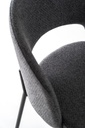 2x Sedia in tessuro grigio e gambe antracite 52x55x78,5h cm