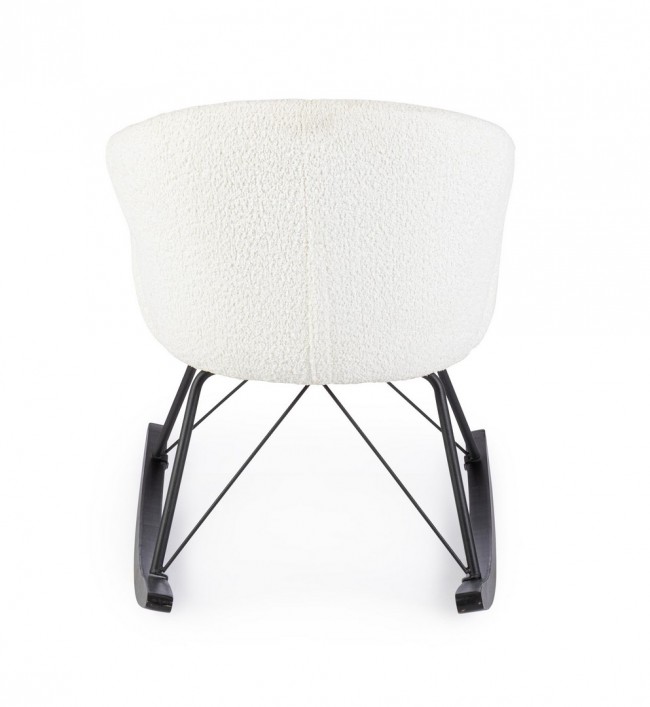 Poltrona dondolo bianca 86x62x72