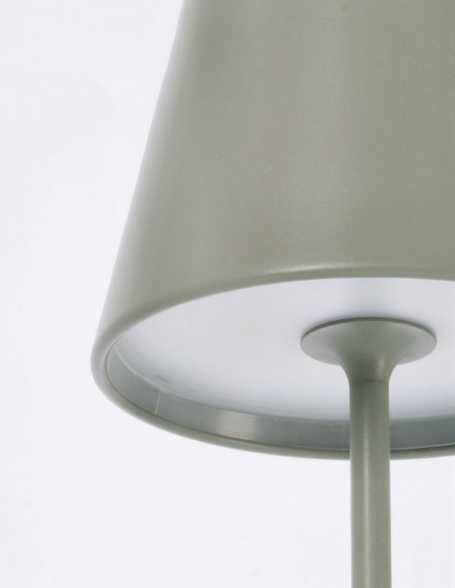 Lampada tavolo led etna verde salvia D.12x38h