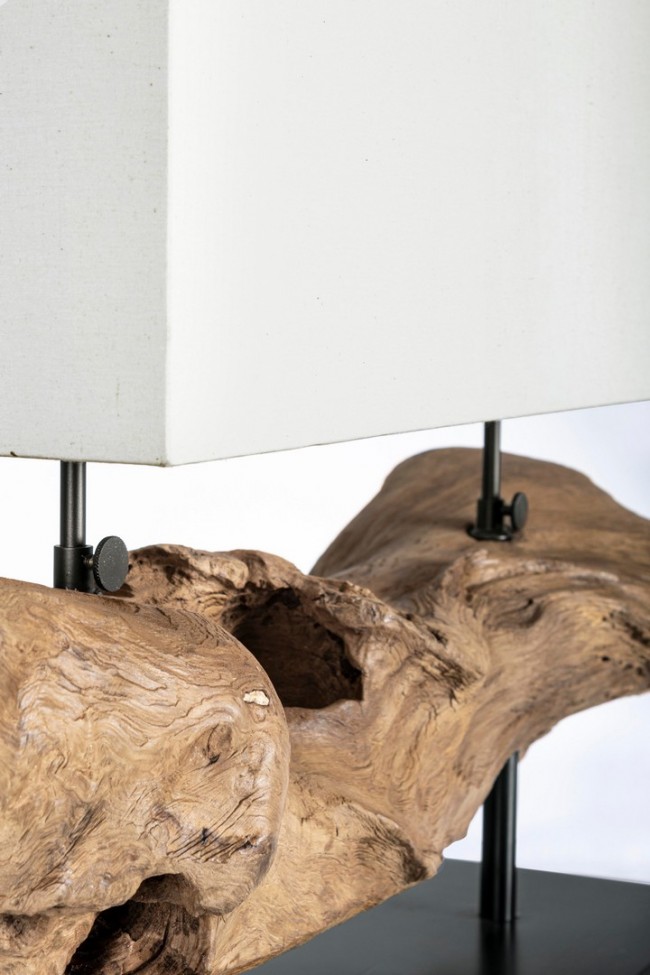 Lampada tavolo Kleta bianco 75x25x55h