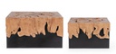 Tavolino in legno 60x60x38 e 80x80x45