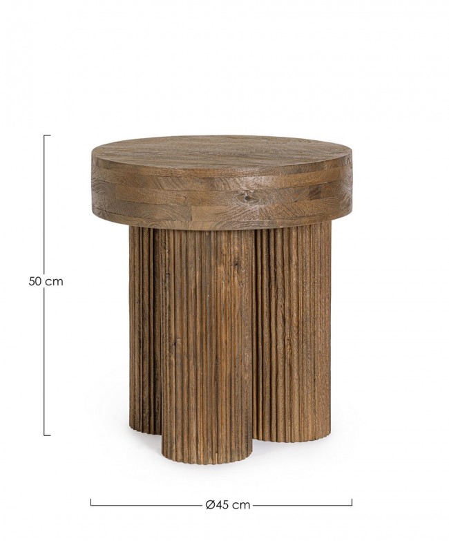 Tavolino Dacca marrone D.45x50h in legno