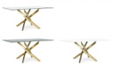 Tavolo George oro 160x90 cm in acciaio