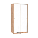 Armadio SWD4362024 con appendiabiti e ante scorrevoli bianco e rovere EFFEZ