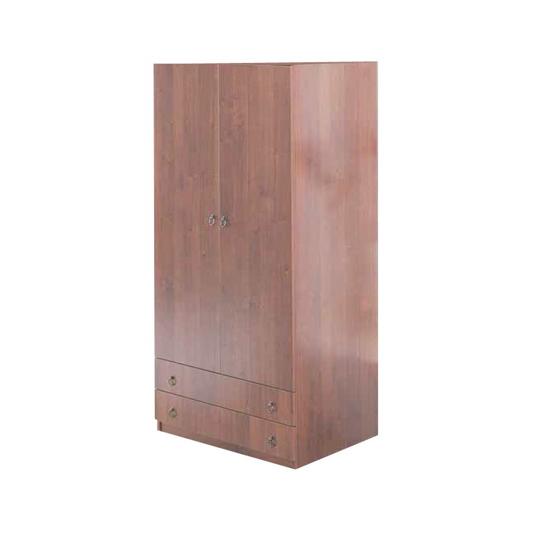 Armadio componibile con 2 ante e 2 cassetti noce antico Cm 90x60xH 180 Iperbriko