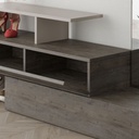 (2c) Mobile da ingresso tortora e noce con specchio Ramda 137x35xh.154 cm(RAMDATORTNOCE)