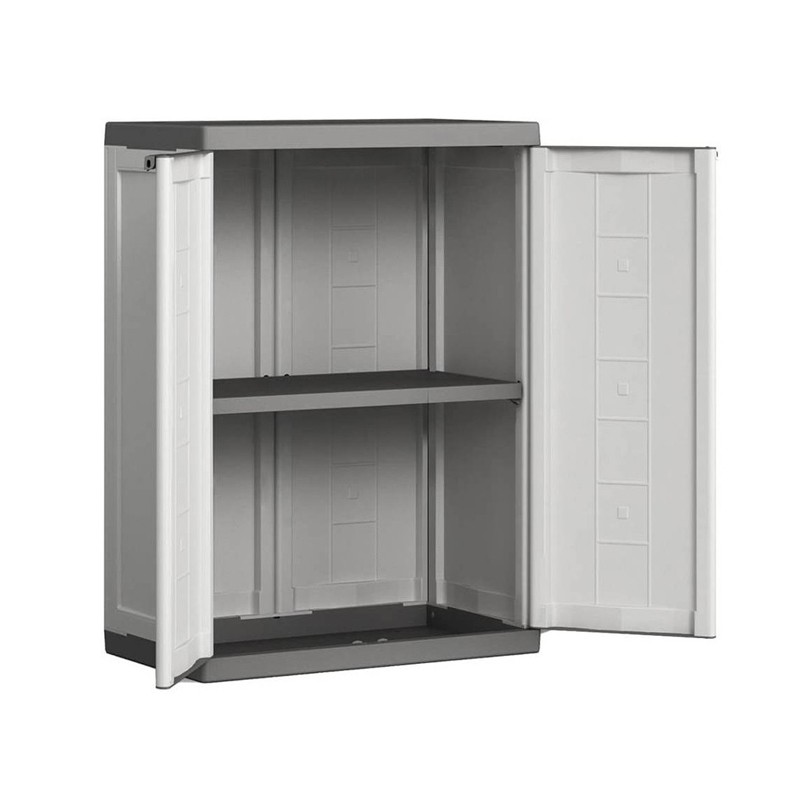 Armadio basso in resina JOLLY R16 TNT Bianco e Grigio 68x39x h85 cm