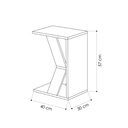 Tavolino porta computer tortora 30x40x57 cm