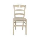 Sedia decoro crema corda 43x45x88 cm