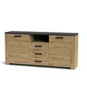Credenza rovere e antracite 179,6x40x83