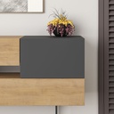 Madia rovere e antracite 82x145x40 cm