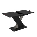 Tavolo allungabile nero 120x75x76 cm