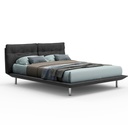 Letto matrimoniale grigio scuro 190x12x82
