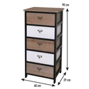 Cassettiera 40x29x90 cm 5 cassetti